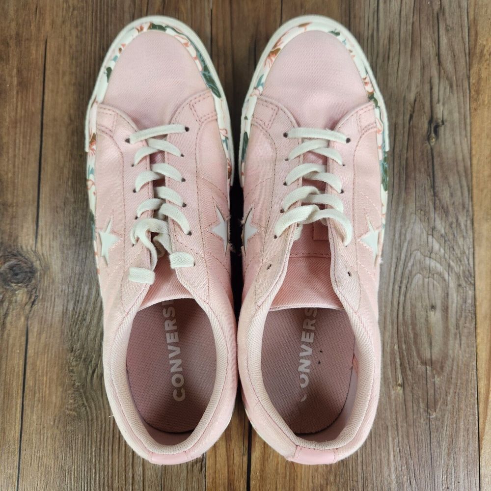 Converse Pink Floral Athletic Shoes - Picture 6 of 10